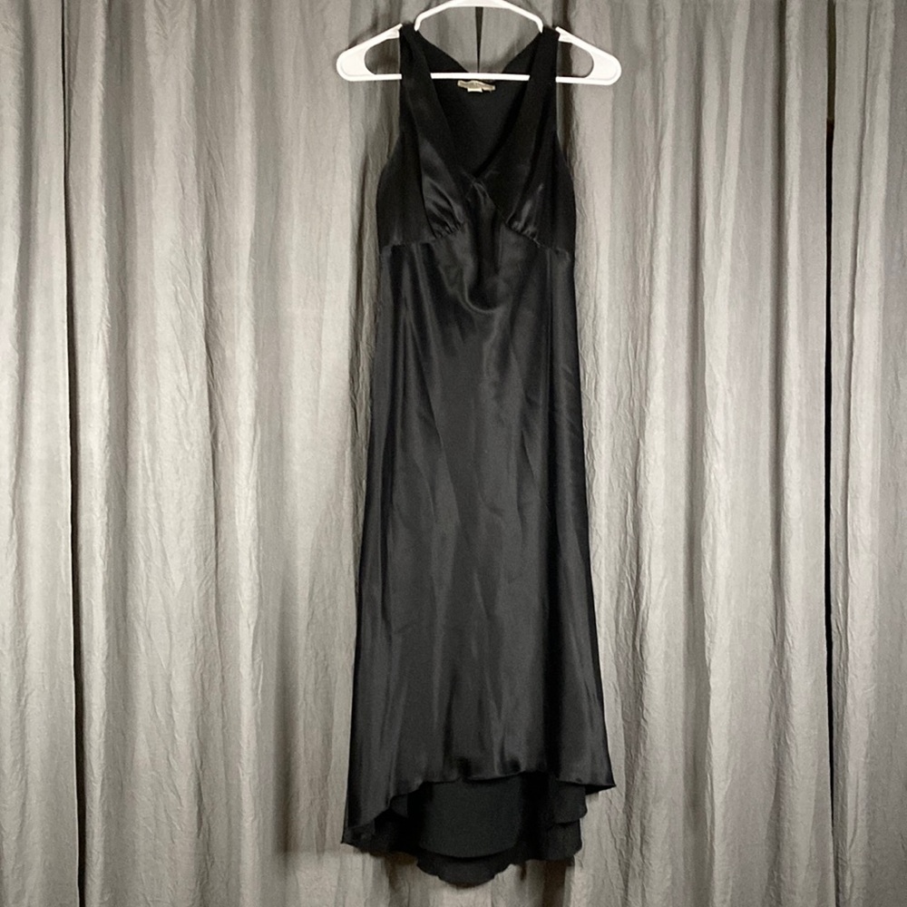 Vintage Black 100% silk slip dress